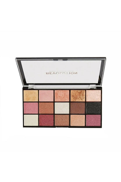 Revolution Reloaded Palette Affection Sıcak Ve Işıltılı Ton 15'li Far Paleti
